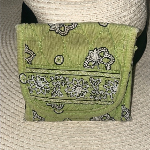Vera Bradley Handbags - Vera Bradley Green Floral Quilted Wallet